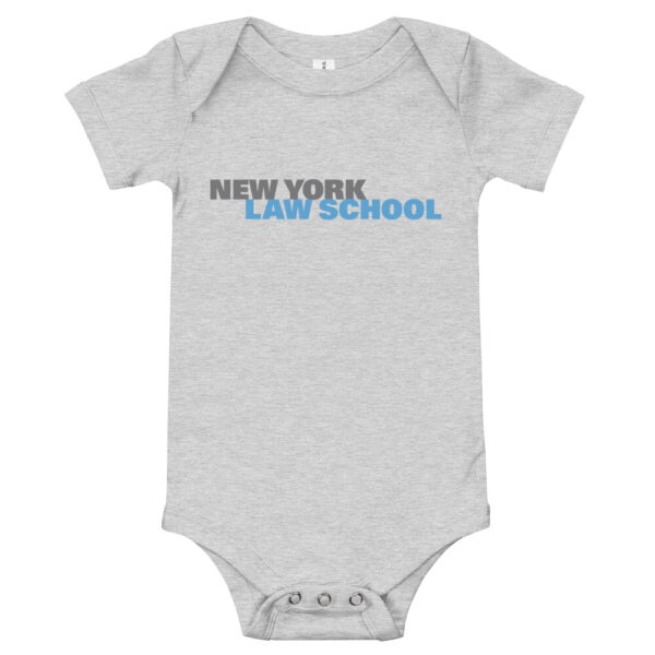 NYLS baby-short-sleeve-one-piece-heather-front