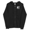 Black Zip-up Fleece Hoodie with NY Law School