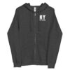 Charcoal Zip-up Fleece Hoodie with NY Law School