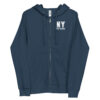 Navy Zip-up Fleece Hoodie with NY Law School