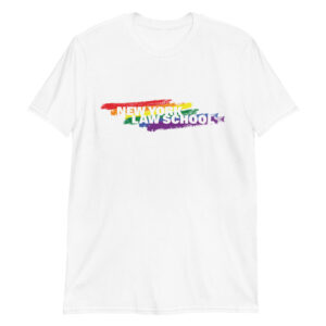 White Short-Sleeve T-Shirt With Rainbow NYLS Logo