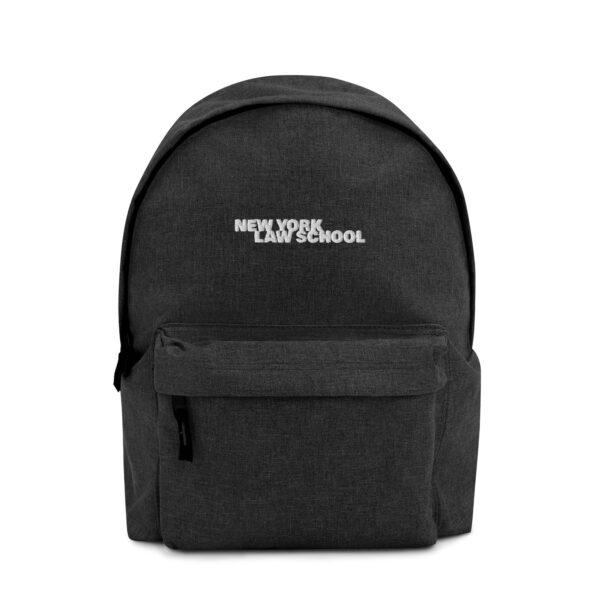 New York Law School embroidered-simple-backpack -anthracite