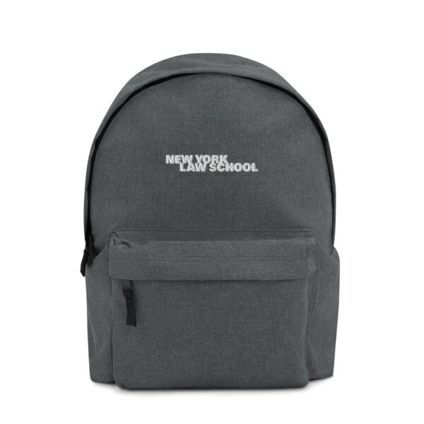 New York Law School embroidered-simple-backpack - Grey