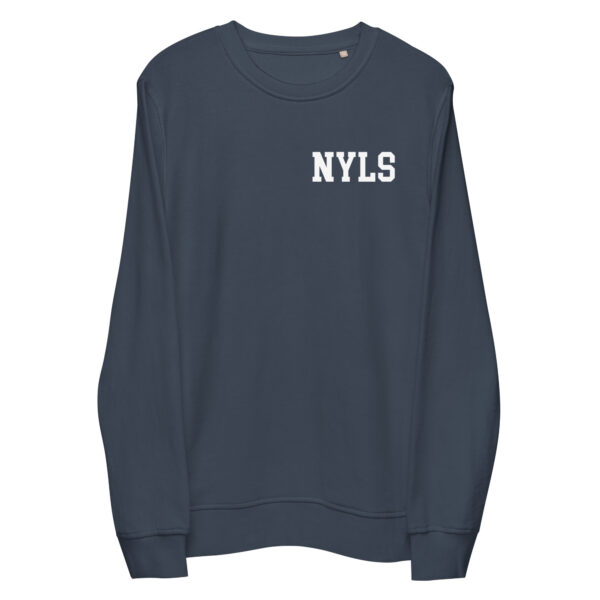 NYLS on blue sweatshirt