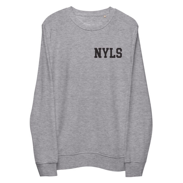 NYLS on gray sweatshirt
