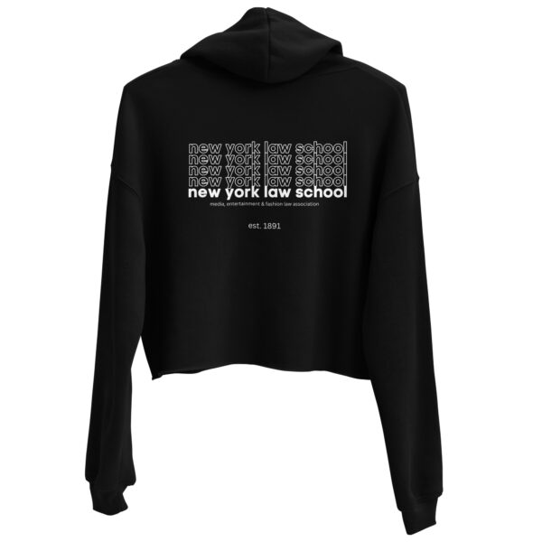 Crop Hoodie: Media, Entertainment, and Fashion Law Association Black