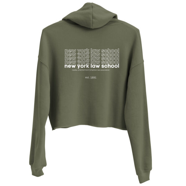 Crop Hoodie: Media, Entertainment, and Fashion Law Association Green