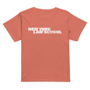 New York Law School womens-high-waisted-tee-red-sorbet-front