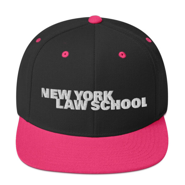 New York Law School classic-snapback-black-neon-pink-front