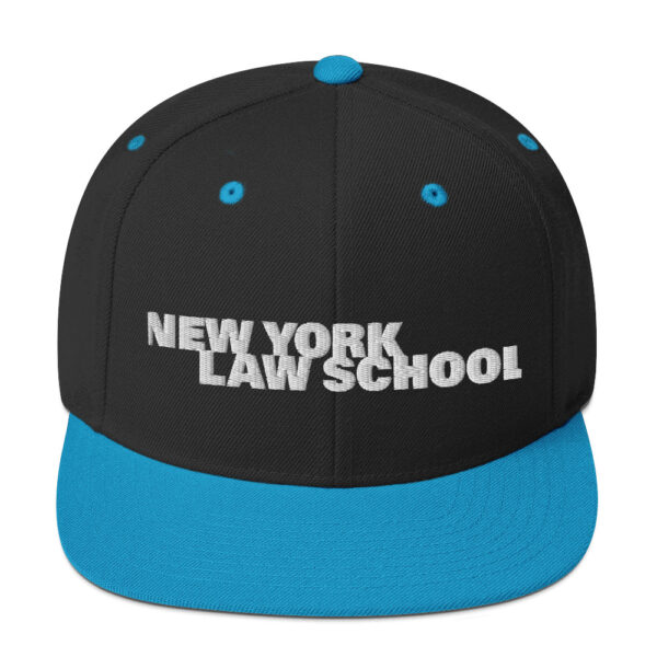New York Law School classic-snapback-black-teal-front