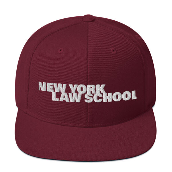 New York Law School classic-snapback-maroon-front