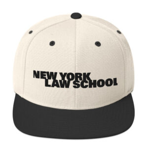 New York Law School classic-snapback-natural-black-front