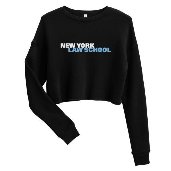 NYLS womens-cropped-sweatshirt-black-front