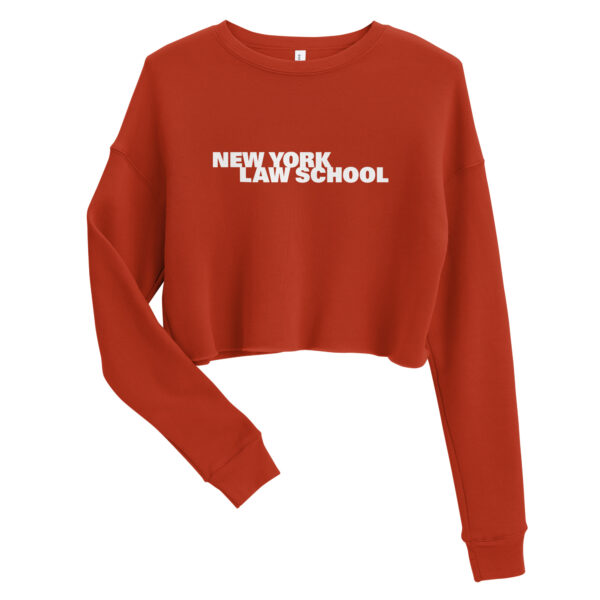 New York Law School womens-cropped-sweatshirt-brick
