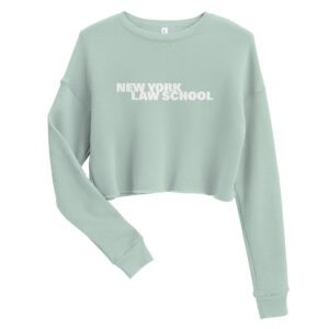 New York Law School womens-cropped-sweatshirt-dusty-blue-