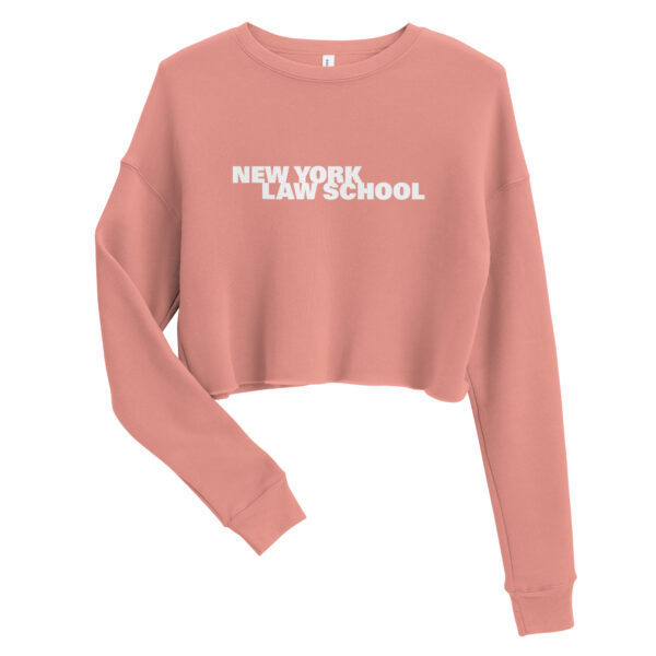 New York Law School womens-cropped-sweatshirt-mauve-front