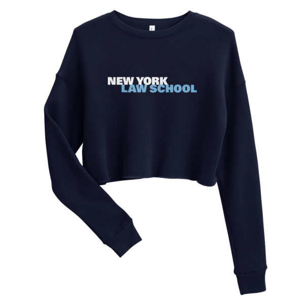 NYLS womens-cropped-sweatshirt-navy-front