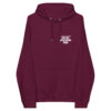 New York law School Dispute Resolution unisex-eco-raglan-hoodie-burgundy-front