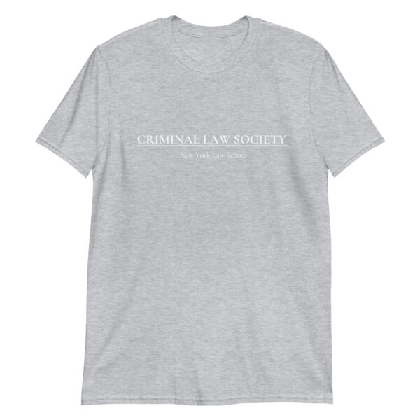 Criminal Law Society unisex-basic-softstyle-t-shirt-sport-grey-front