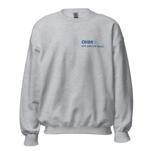 OHM unisex-crew-neck-sweatshirt-sport-grey-front