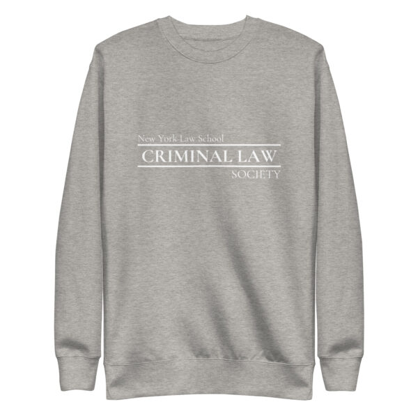 Criminal Law Society unisex-premium-sweatshirt-carbon-grey-front