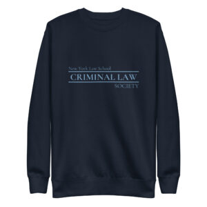 Criminal Law Society unisex-premium-sweatshirt-navy-blazer-front