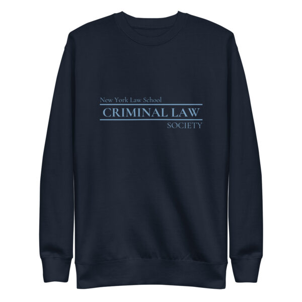 Criminal Law Society unisex-premium-sweatshirt-navy-blazer-front