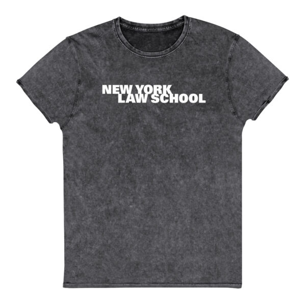 NYLS unisex-denim-t-shirt-black-front