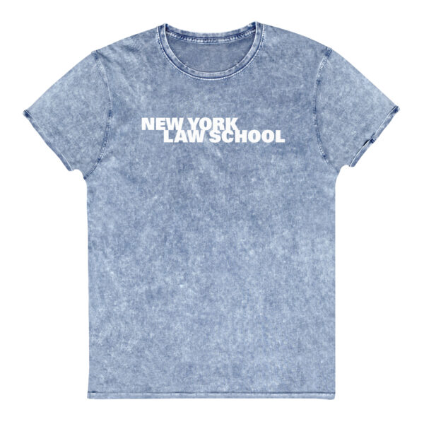 NYLS unisex-denim-t-shirt-denim-blue-front