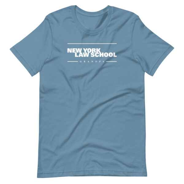 NYLS grandpa unisex-staple-t-shirt-steel-blue-front