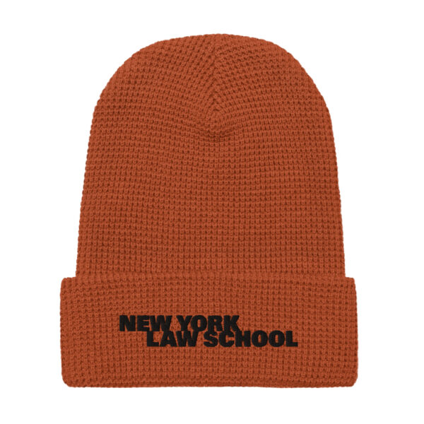 NYLS waffle-beanie-rust-front
