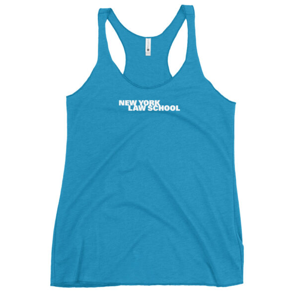 NYLS womens-racerback-tank-top-vintage-turquoise-front