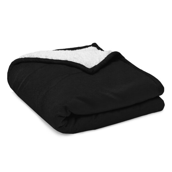 New York Law School embroidered-premium-sherpa-blanket-black-front
