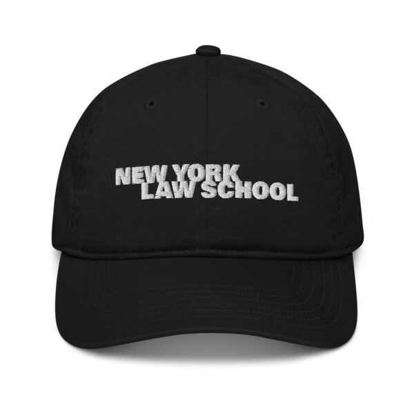 New York Law School organic-baseball-cap-black-front