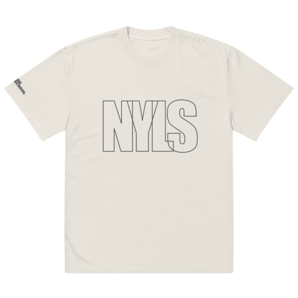 New York Law School oversized-faded-t-shirt-faded-bone-front