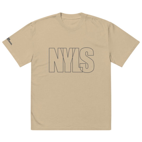 New York Law School oversized-faded-t-shirt-faded-khaki-front