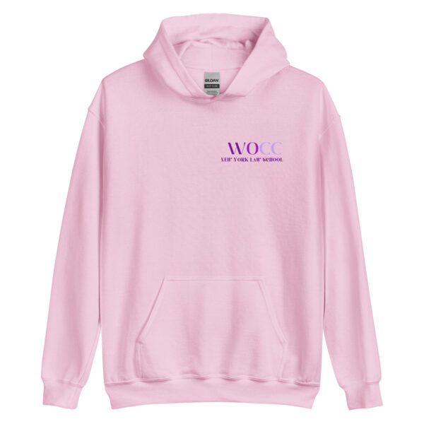 New York Law School WOCC unisex-heavy-blend-hoodie-light-pink-front