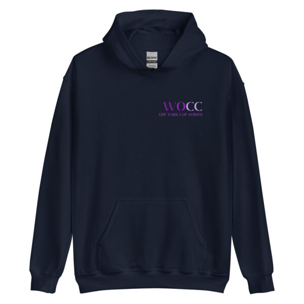New York Law School WOCC unisex-heavy-blend-hoodie-navy-front