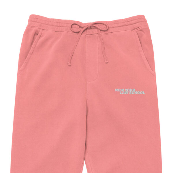 New York Law School unisex-pigment-dyed-sweatpants-pigment-pink-zoomed in