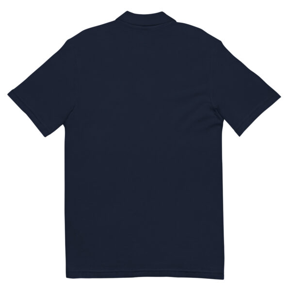 New York Law School unisex-pique-polo-shirt-navy-back