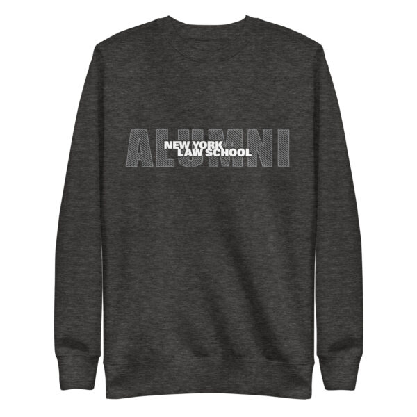 New York Law School unisex-premium-sweatshirt-charcoal-heather-front