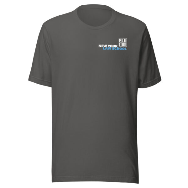 New York Law School unisex-staple-t-shirt-asphalt-front