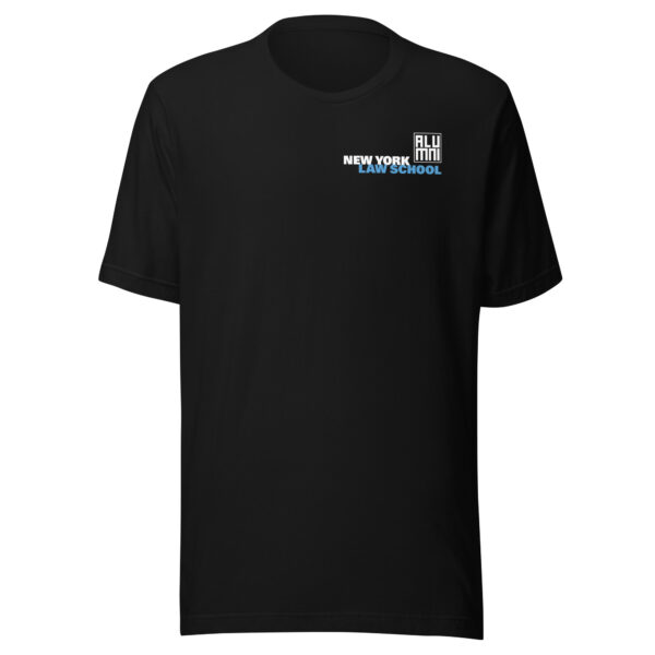 New York Law School unisex-staple-t-shirt-black-front