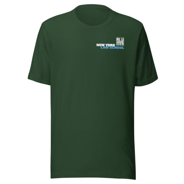 New York Law School unisex-staple-t-shirt-forest-front