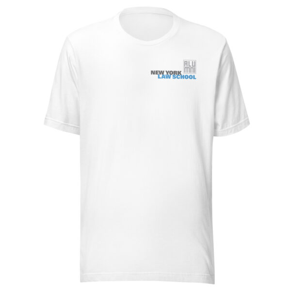 New York Law School unisex-staple-t-shirt-white-front