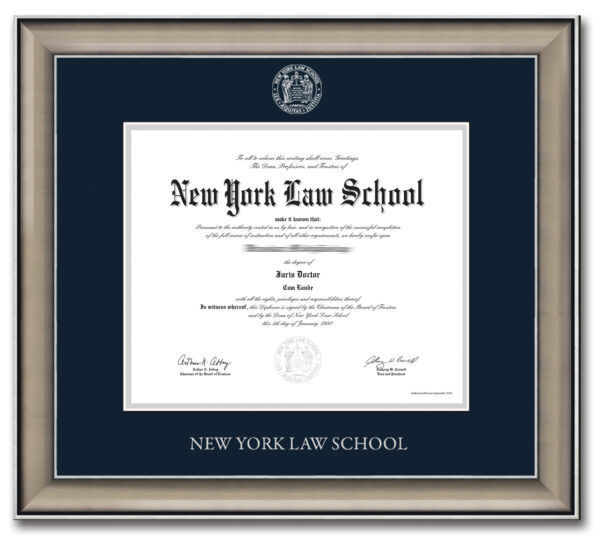 New York Law School Diploma Frame